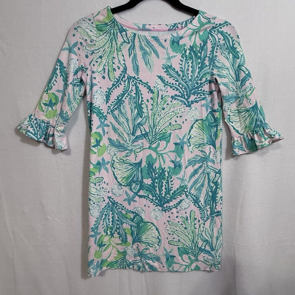 Lilly Pulitzer UPF 50 Mandevilla Baby Hip Nautic Mini Sophie Ruffle Dress Girl L